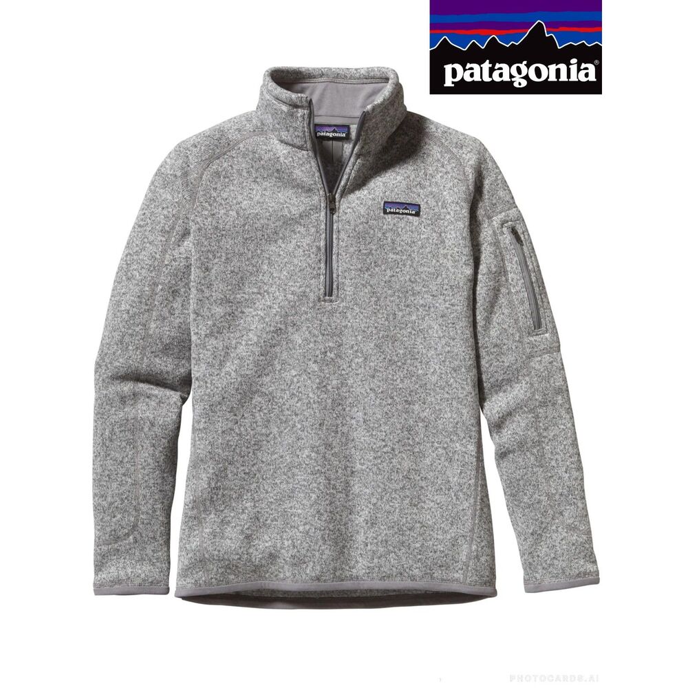 NWOT Patagonia Better Sweater 1/4 Zip Pullover Gray Fleece Sizes L